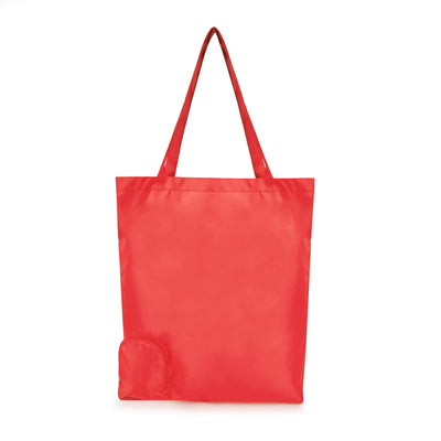 foldable shopping bag. Zippered closure. Plastic Carabiner Hook