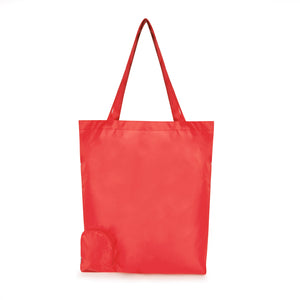 foldable shopping bag in red 