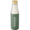 Branded Hulan 540 ml copper vacuum insulated stainless steel bottle with bamboo lid
