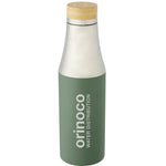 Branded Hulan 540 ml copper vacuum insulated stainless steel bottle with bamboo lid