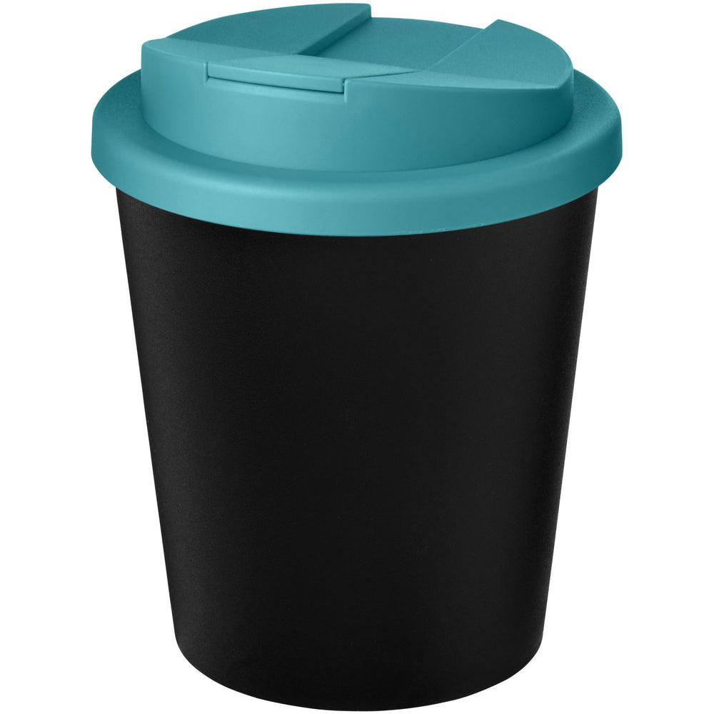 Branded Americano® Espresso Eco 250 ml recycled tumbler with spill-proof lid