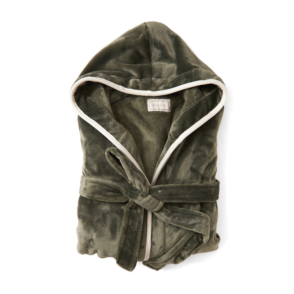 Branded VINGA Louis luxury plush GRS RPET robe size S-M