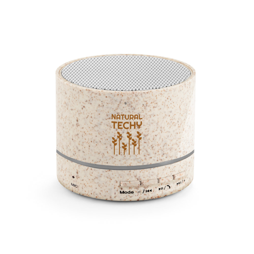 LINEU. ABS and straw fibre speaker with microphone