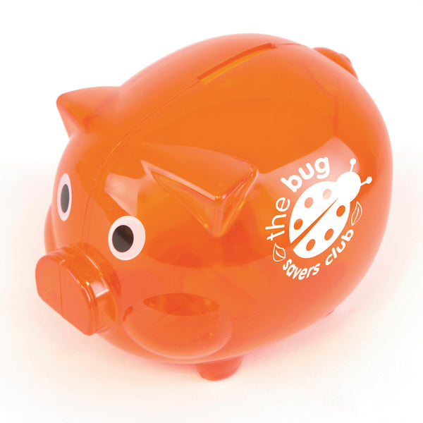 Translucent Plastic Pig Shaped Piggy Bank