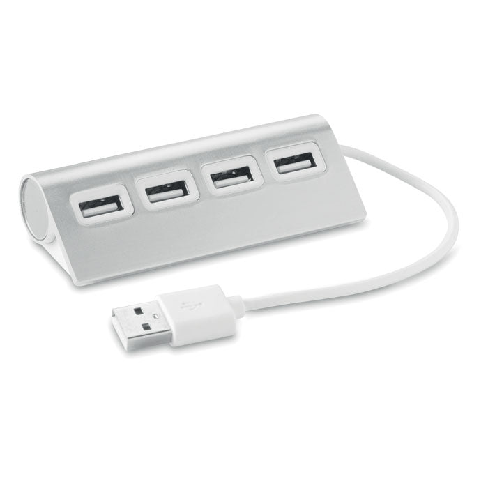 Branded 4 port USB hub with cable
