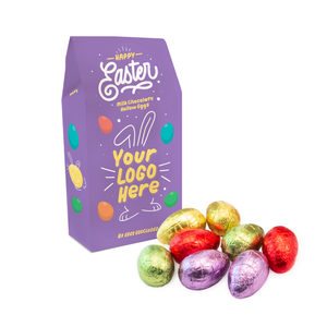 Eco Carton with Hollow Chocolate Eggs x8 Bespoke