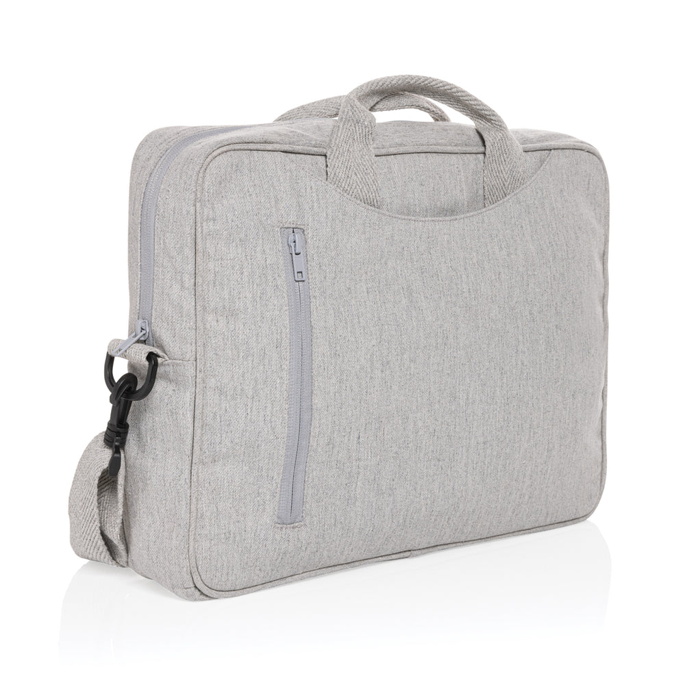 Branded Laluka AWARE™ recycled cotton 15.4 inch laptop bag