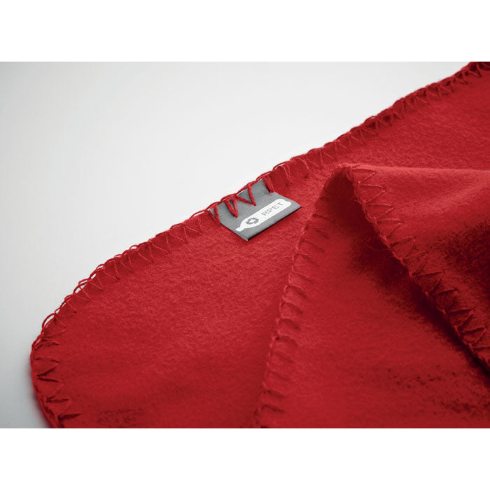 Branded RPET fleece travel blanket