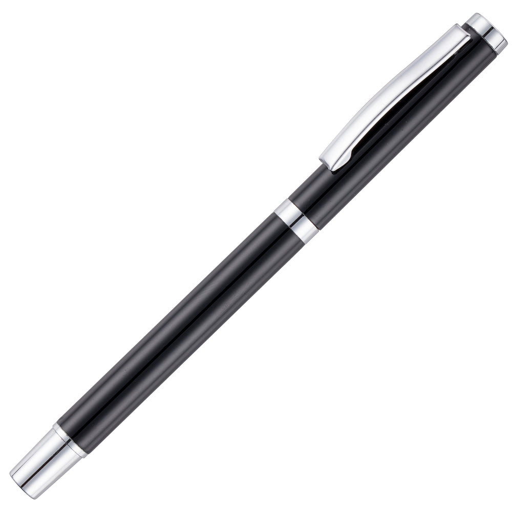 Branded TRAVIS GLOSS ROLLER Pen with chrome trim