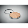 Branded Round key ring metal bamboo