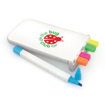 Branded Buzz 5 pcs highlighter set in white case