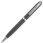 BOSTON CLIK-SURE ball pen with chrome trim in charcoal