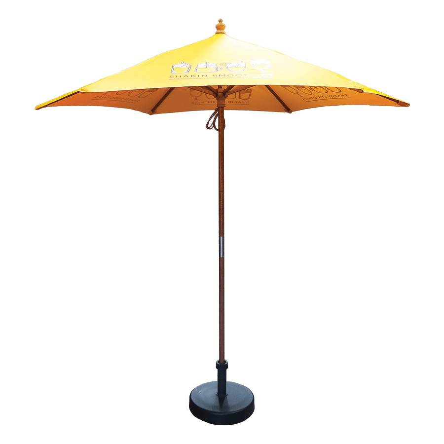 Branded 2.5 Metre Wooden Parasol