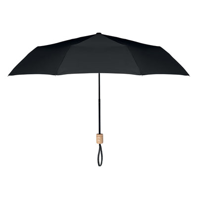 21 inch RPET foldable umbrella Black