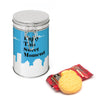 Silver Flip Tin of Shortbread Biscuits