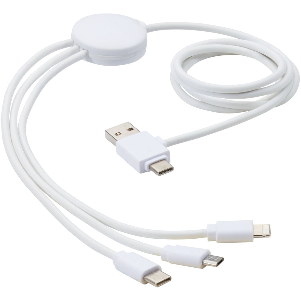 Branded Pure 5-in-1 charging cable with antibacterial additive