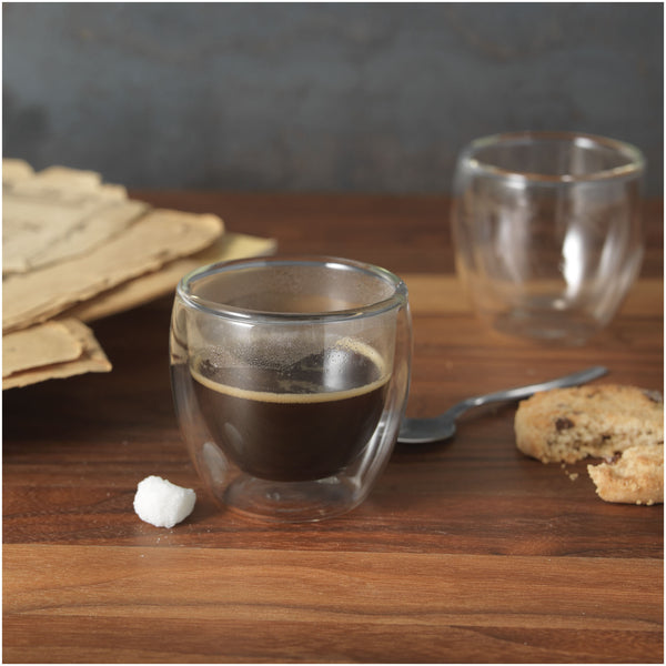 Boda 2-piece glass espresso cup set