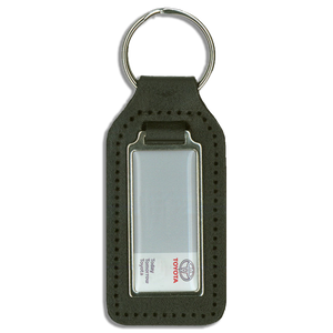 Long Square Shaped Keyfob with Domed Medallion