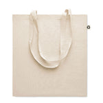 Recycled cotton shopping bag with long handles