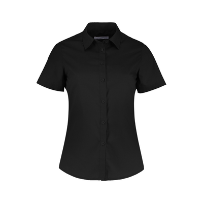 Kustom Kit Ladies Short Sleeve Tailored Poplin Shirt