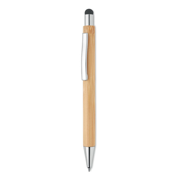Branded Bamboo stylus pen blue ink