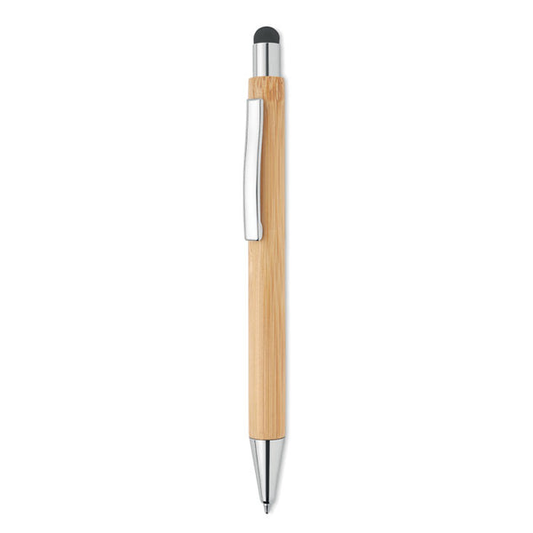 Branded Bamboo stylus pen blue ink