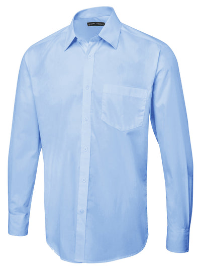 Branded Men's Long Sleeve Poplin Shirt