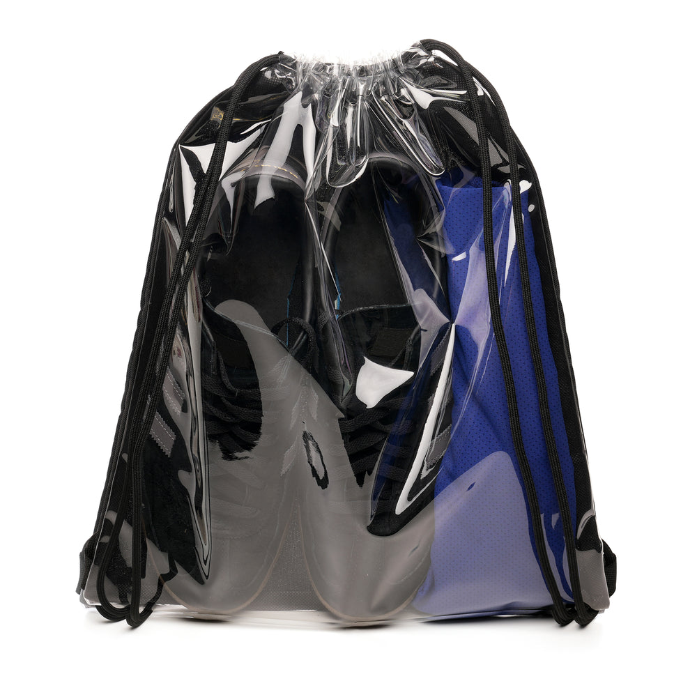 'Transparent Fabric Drawstring Bag' BLACK 600D and TPU Drawstring Bag