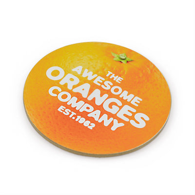 Branded Circular Cork Coaster with Glossy paper Front