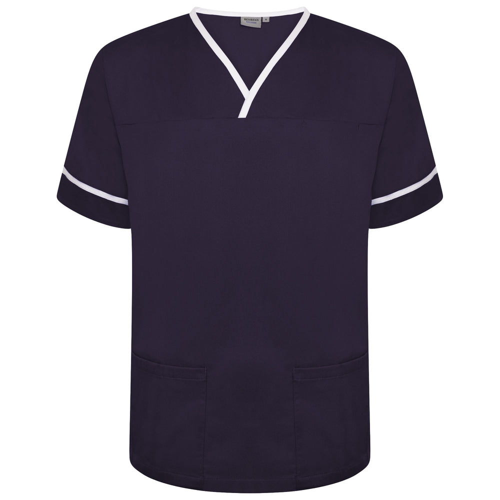 Branded Behrens Contrast Trim Smart Scrub Top