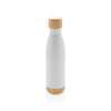 Vacuum stainless steel bottle with bamboo lid and bottom