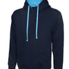 Branded Contrast Hooded Sweatshirt
