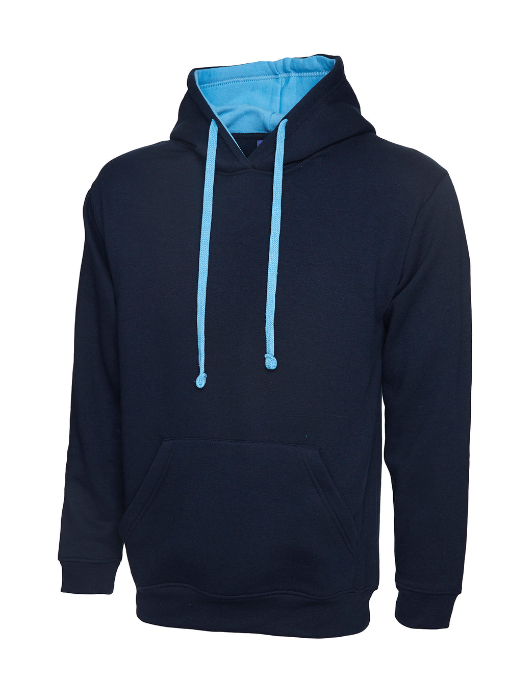 Branded Contrast Hooded Sweatshirt