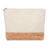 Branded Cork & cotton cosmetic bag