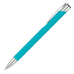MOLE-MATE ball pen with chrome trim Cyan