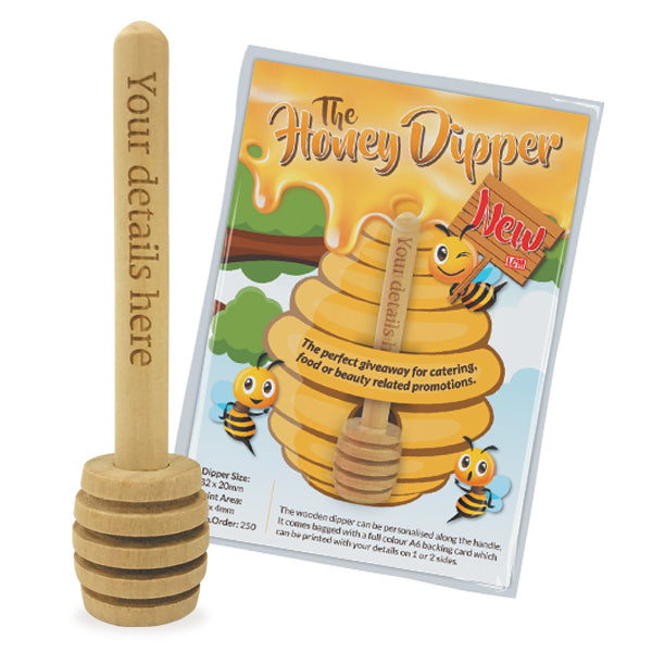 Honey Dipper on Printed Card