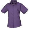 Premier Ladies Short Sleeve Poplin Blouse