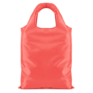 Foldable shopping bag with Flap, zippered closure and Corner loop