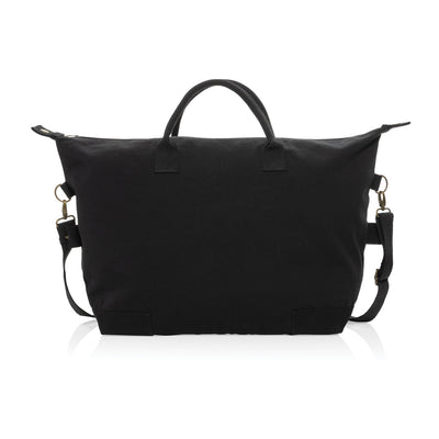 Branded Kezar AWARE™ 500 gsm recycled canvas deluxe weekend bag