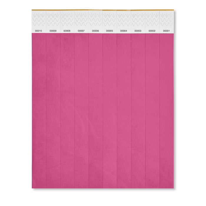 Branded One sheet of 10 wristbands