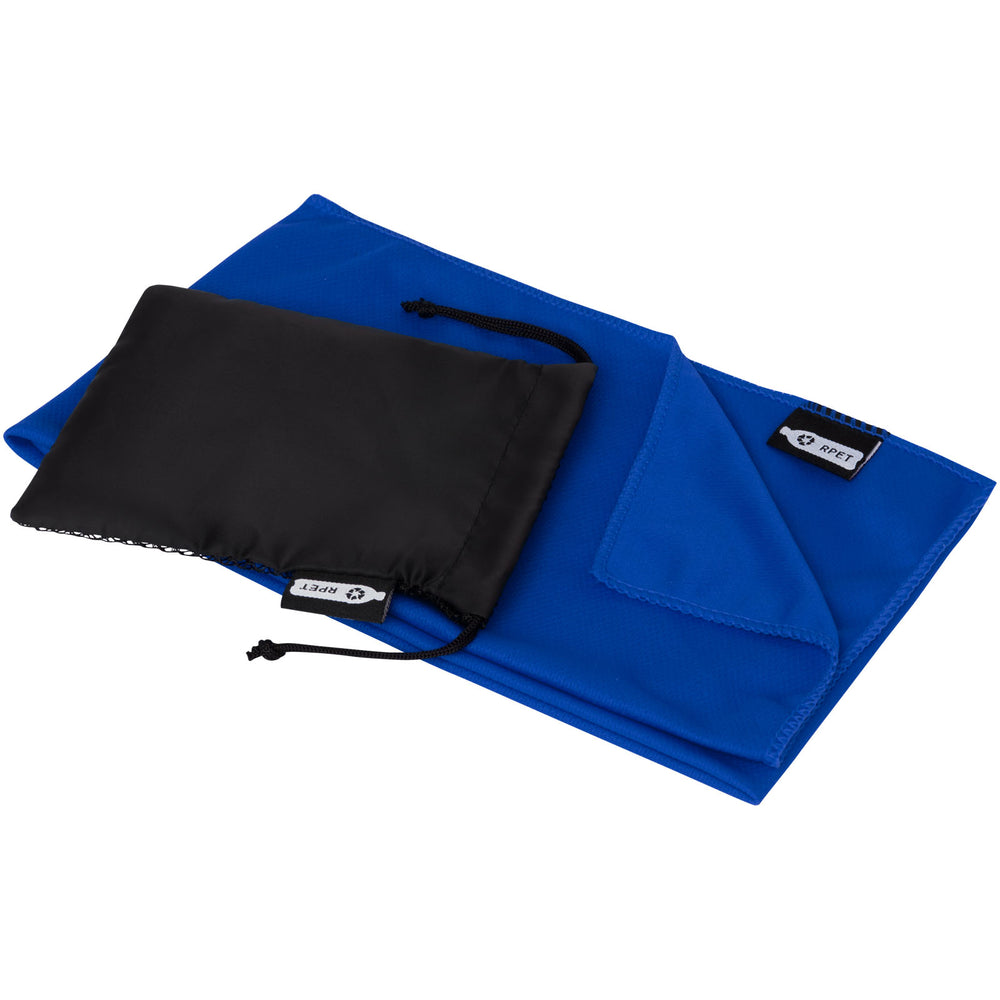 Branded Raquel cooling towel made from recycled PET