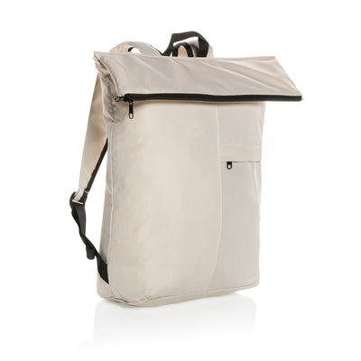 Dillon AWARE™ RPET lightweight foldable backpack Off White