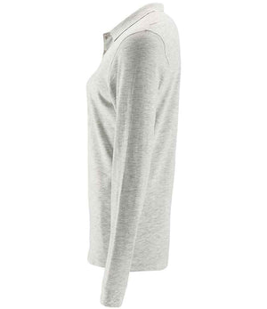 SOL'S Ladies Perfect Long Sleeve Piqué Polo Shirt Ash
