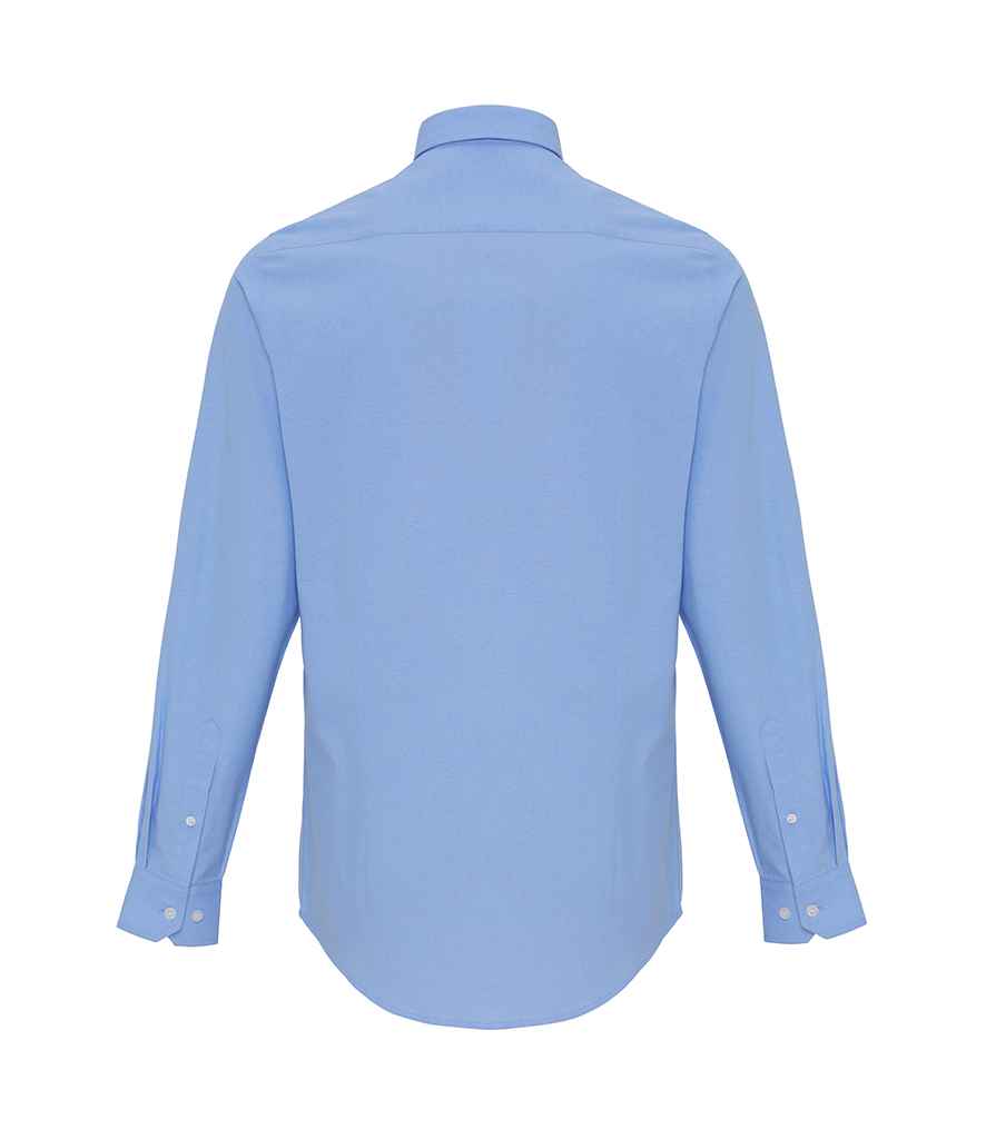 Premier Long Sleeve Striped Oxford Shirt Oxford Blue