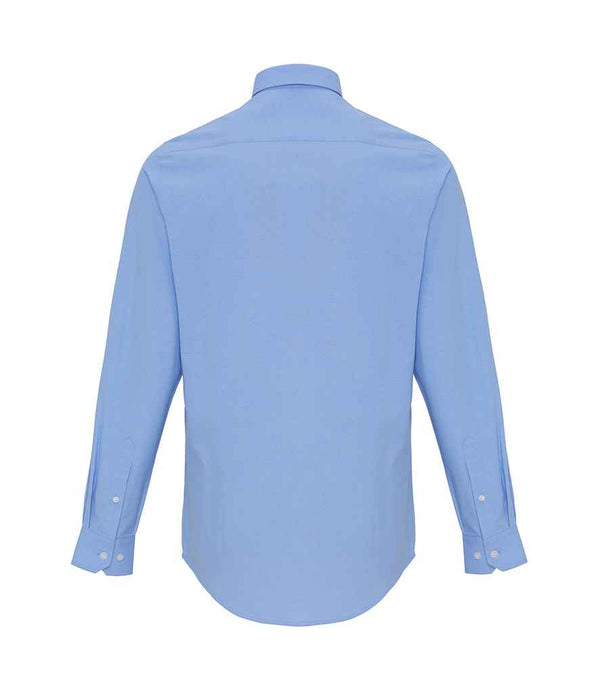 Premier Long Sleeve Striped Oxford Shirt Oxford Blue