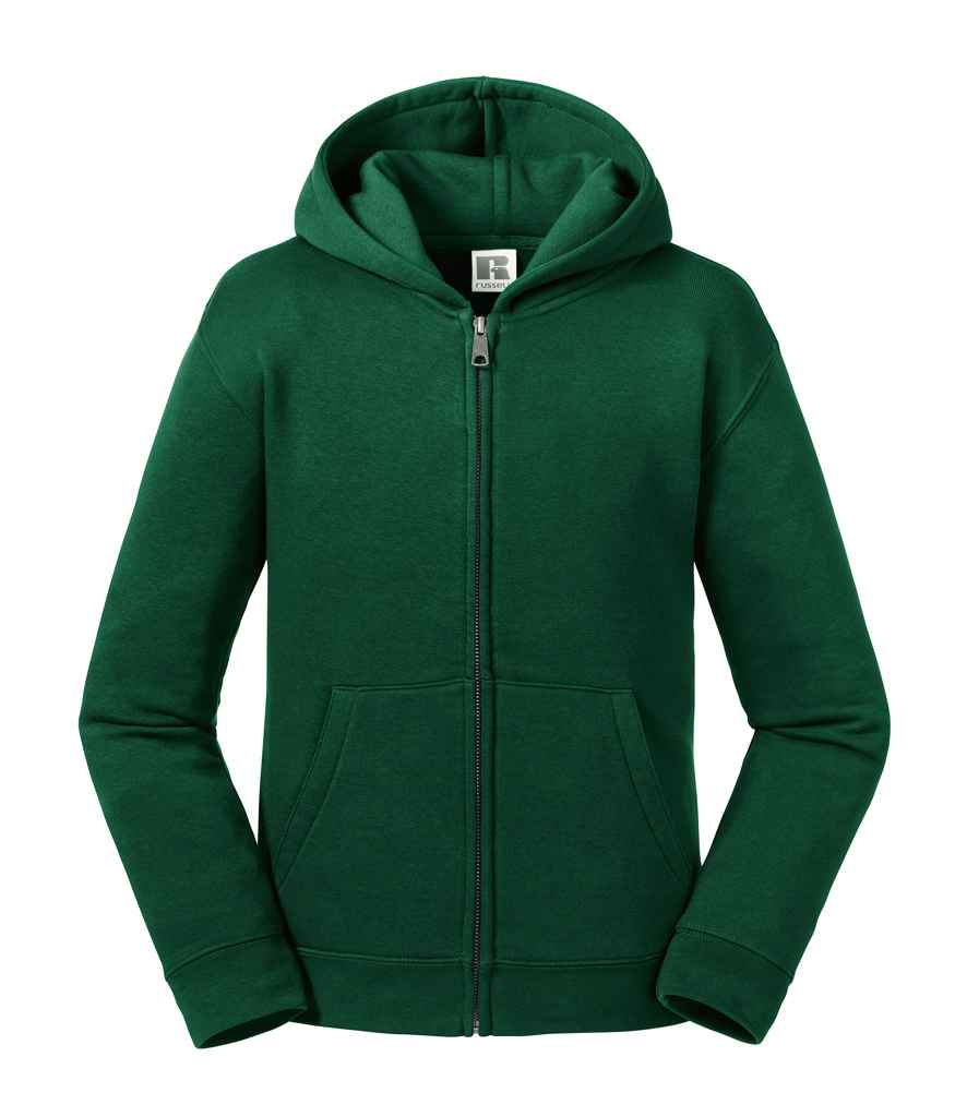 Russell Kids Authentic Zip Hooded Sweatshirt Bottle Green