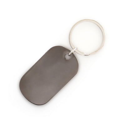 Branded Metal Dog Tag Style Keyring