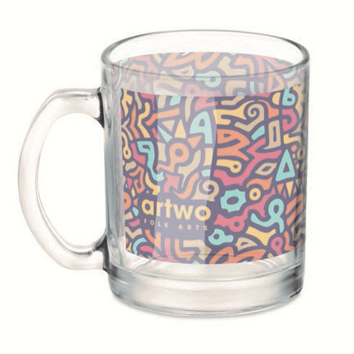 Transparent Gloss Glass Sublimation Mug - 300ml