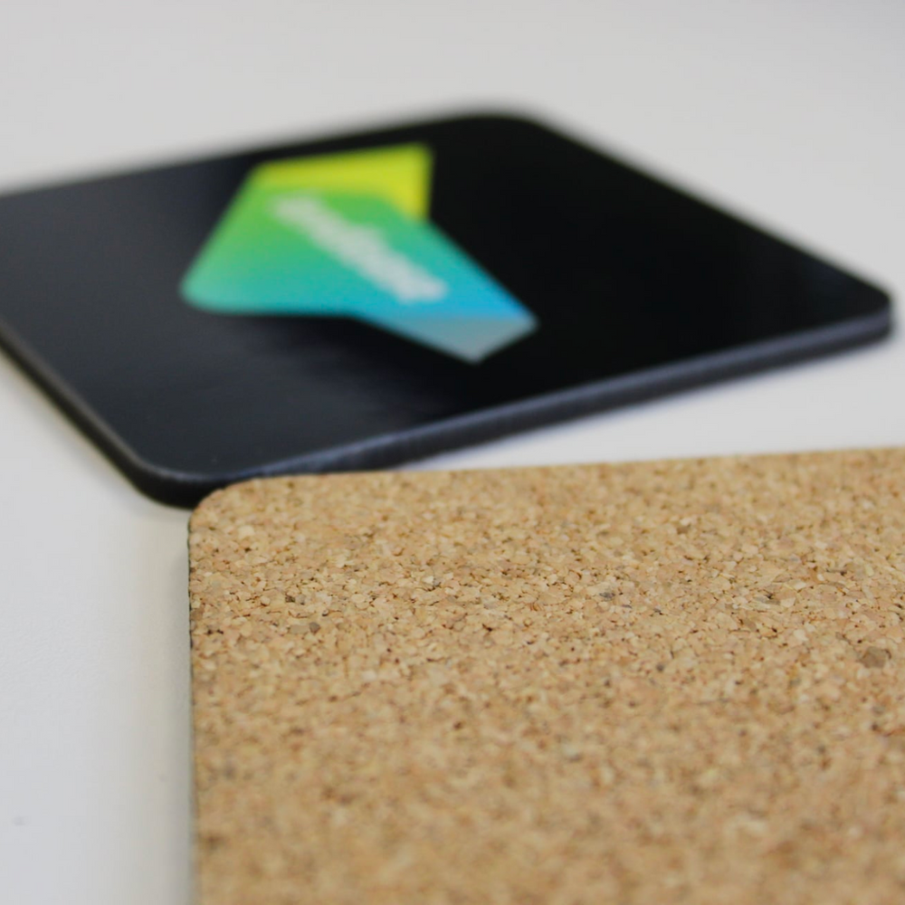 Branded Wooden Cork Back Coasters
