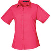 Premier Ladies Short Sleeve Poplin Blouse